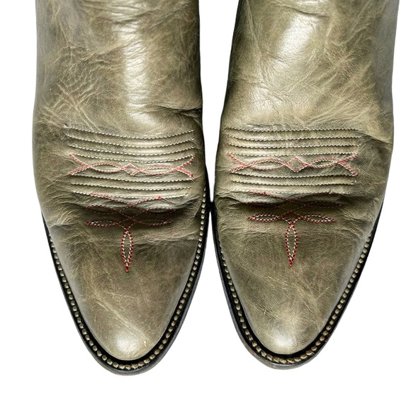 Hondo Stitched Leather Western Cowboy Boot | 8.5 - Picture 6 of 11
